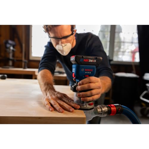 Image of Bosch GKF18V-25PL14 18V Brushless Colt Palm Router Kit with (1) CORE18V 4 Ah Advanced Power Battery and Plunge Base