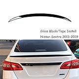 Gloss Black Rear Lip Spoiler Wing Compatible with Nissan Sentra SL/SR/SV/S/Nismo/Sense/ 2013-2019 Accessories