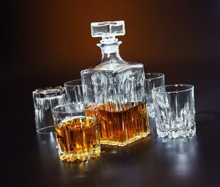 image for Circleware Italian Made Excalibur 5pc Whiskey Decanter Set