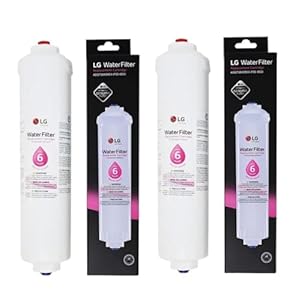 LG ADQ73693901 Replacement Refrigerator 'Push Fit Fitting' Fridge Water Filter Cartridge (2 Pack)