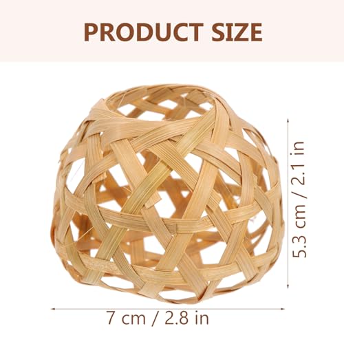 Unomor 4 peças de lâmpada de tecido de bambu, abajur decorativo, abajur decorativo