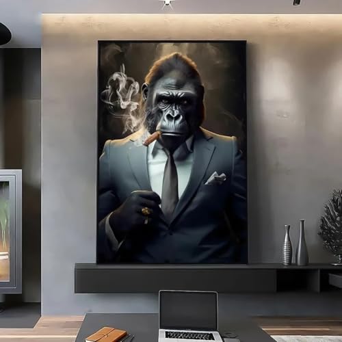 Orang-outan scandinave sur toile pour réveiller un mur blanc avec élégance