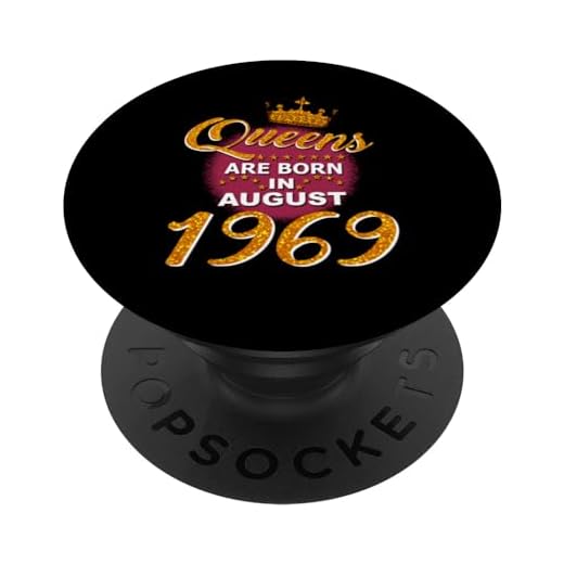 Queens nacen en agosto de 1969 53 años 53 cumpleaños PopSockets PopGrip Intercambiable