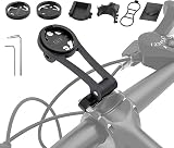 Out Front Bike Computer Mount - Adjustable Mount for Garmin Wahoo, Cycling Computer Extended Mount, Road Mountain Bike Accessories for 32mm Handlebar, Bicycle Phone Flashlight Stem Bracket (Black)