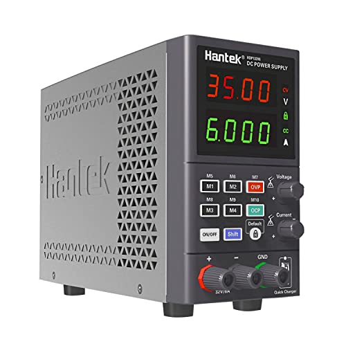 Hantek Programmable DC Power Supply 35V 6A Adjustable Multiple Storage Functions Low Noise Precision Digital Lab Bench Power Source Stabilized Voltage Regulator with Short Circuit Alarm