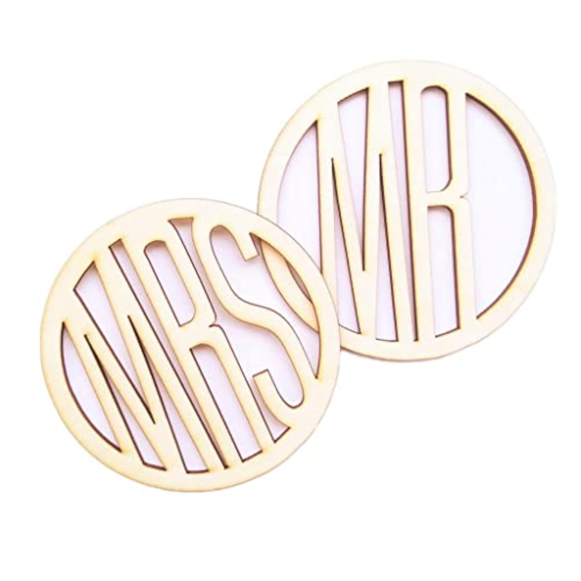 Wooden Drinks Coaster Set, Wedding Gift for Couples