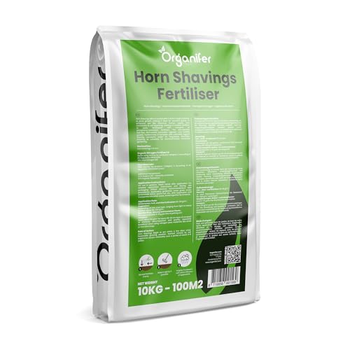 Trucioli Di Corno 1-6 Mm - 10 Kg Per 100 M2 - Concime Organico Azotato 14% N Per Ortaggi, Frutta, Prati E Piante Ornamentali - Fertilizzazione A Lungo Termine - Organifer