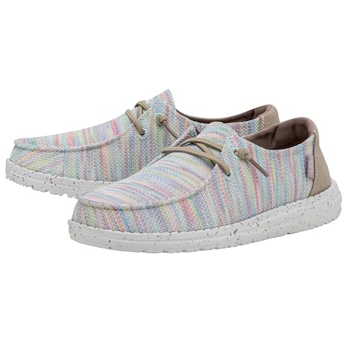 Image of HEYDUDE Women's Wendy Chambray | Women's Shoes | Women's Lace Up Loafers | Comfortable & Light-Weight