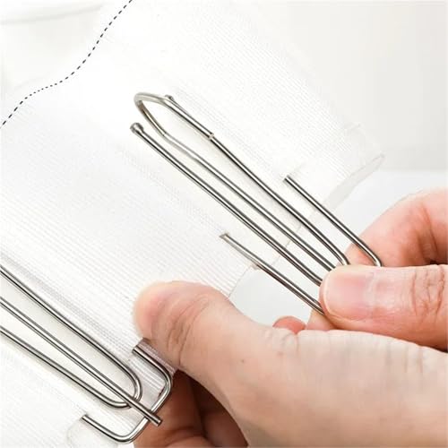 Gancho para cortinas antioxidante con clip pellizco firme para colgar telas pesadas 6