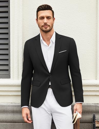 Image of COOFANDY Mens Casual Blazer Suit Jackets One Button Sport Coats Lightweight Business Sports Jackets