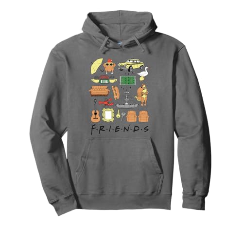 Friends Hand Drawn Icon Collage TV Show Pullover Hoodie