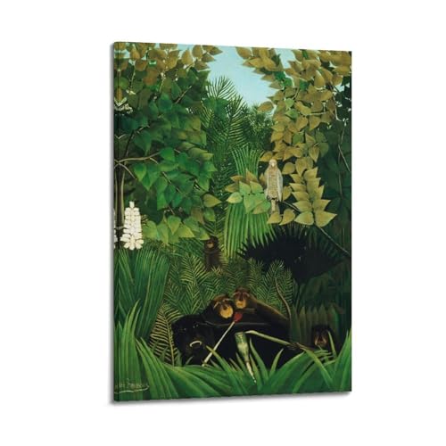 Toile de luxe Henri Rousseau Les joyeux bouffons décoration chic