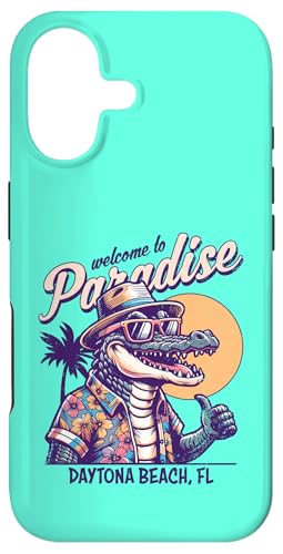 Carcasa para iPhone 17 Daytona Beach Florida Estilo Retro diseño Desgastado de Verano