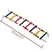 lesypet Colorful Ladder Bird Toy, Flexible Ladders Wooden Rainbow Bridge for Parrots Pet Trainning 12-Step