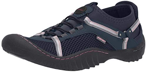 JSport by Jambu Women's Tahoe Max Sneaker, Navy/Petal, 9.5 M US