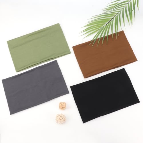 Image of DRESHOW 4 Pack Turban Headbands for Women Wide Vintage Head Wraps Knotted Cute Hair Band Accessories