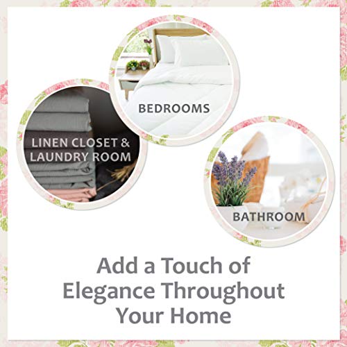 Elodie Essentials Scented Drawer and Shelf Liners - Vintage Charm - Six (6) Large 14 x 19½ Inch Sheets - Non-Adhesive Paper Sheets for Closet Shelves and Dresser Drawers - (Vintage Rose) - Thumbnail 6