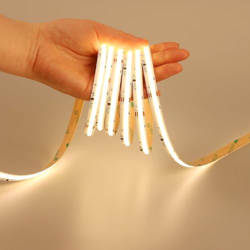 GOMING 24V 10M WS2811 IC COB LED Strip Lights Warm White 3000K Addressable Running Water Effects 360LED/M CRI 93+ IP20 Not Waterproof LED Tape Lights for Home Decor(No Adapter and Controller)