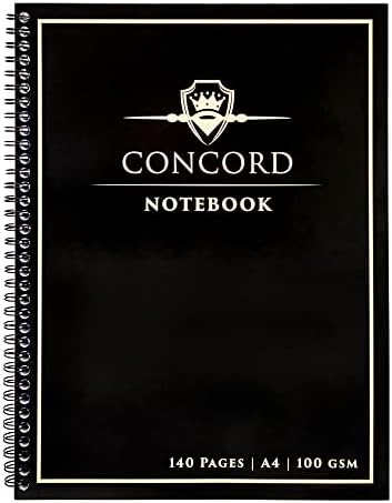 Pukka Pad, Concord 5-Pack A4 Wirebound Jotta Notebook - 140 Pages - Black, 21 x 29.7cm