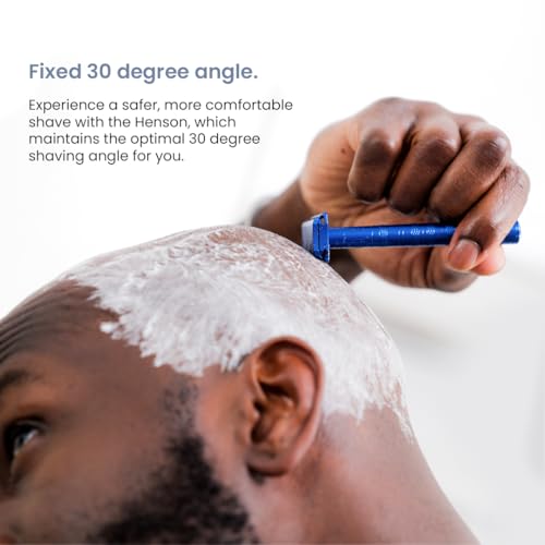 Henson-Shaving-Razor-Aluminum-Double-Edge-Safety-Razor-with-5-Spare-Blades-30-Angled-Precision-With-Superior-Blade-Rigidity-Reusable-Single-Blade-Razors-For-Men-and-Women