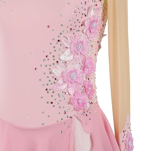 ZAGITOVA Vestido de patinação artística para mulheres, meninas, saia de patinação no gelo, competiçã
