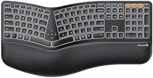 ProtoArc Backlit Bluetooth Ergo Keyboard