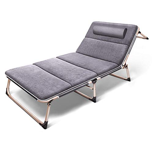 Fauteuil inclinable zéro gravité gris pour sieste au bureau et camping