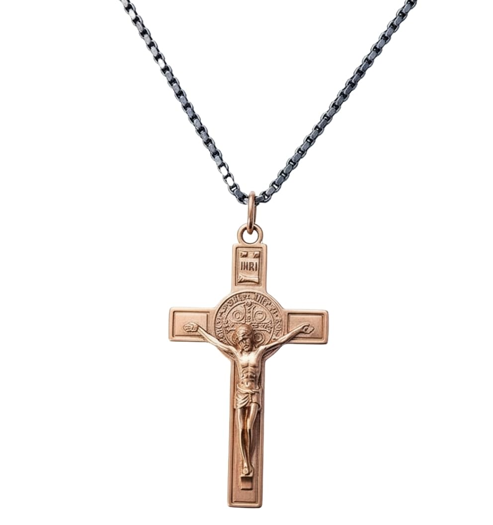 the man mark Cross Pendant Necklace for Men | Silver Christian Chain For Men And Women, Religious Jewelry Gift-picture-42