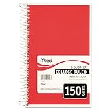 Mead, 06900, Spiral Notebook, 3 Subjects, Medium/College Rule, Assorted Color Covers, 9.5 x 5.5, 150 Sheets, Sold As 1 Notebook – view 4