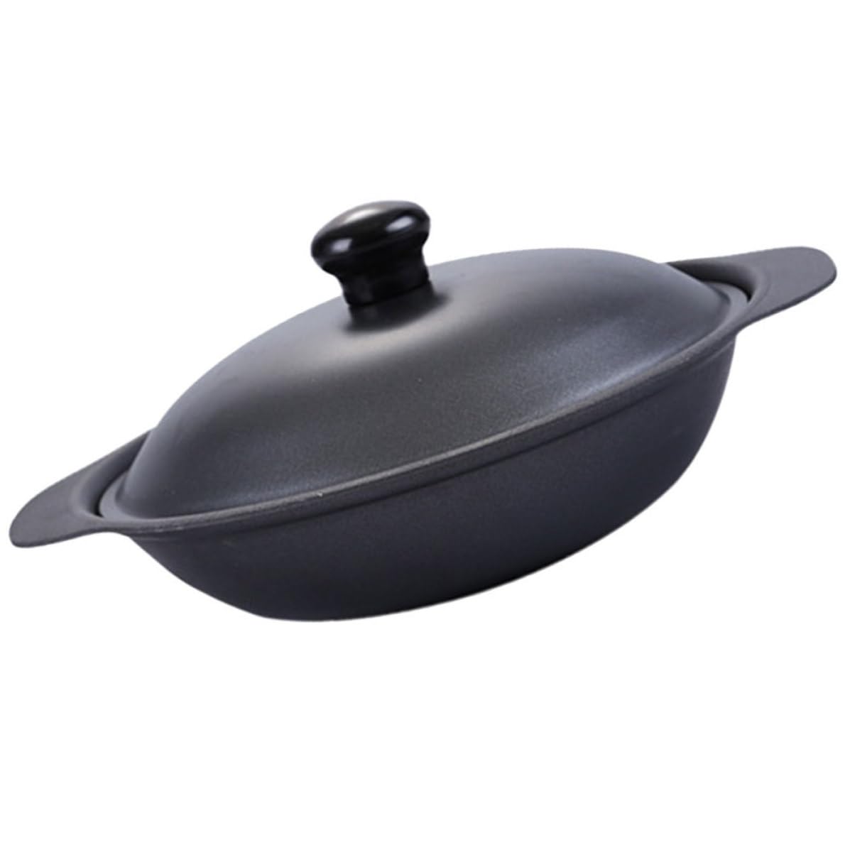 Cacerola de Hierro Negro de Fondo Plano para Cocina Profesional