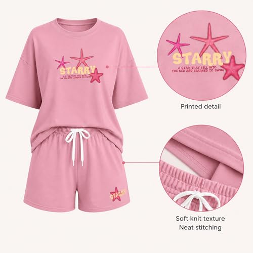 Image of SHODOX Womens Cotton Blend Printed Tshirt and Short Co-ords Set (Pack of 1)