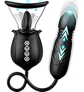 Rose Sex Toy for Womens Sex - 3in1 Upgrade Rose Sex Stimulator for Women with 7 Tongue Licking & ...