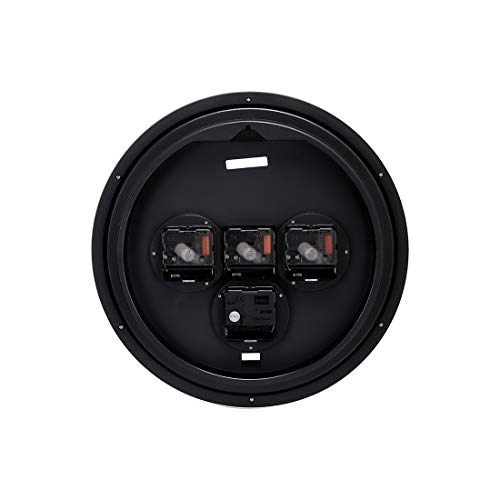 Image of Casio Round Resin Wall Clock (35 cm x 35 cm x 5.5 cm, Black)