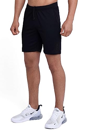 TCA Boys' Aeron Gym Training Workout Sports Running Shorts with Pockets - Black Stealth, 6-8 Years