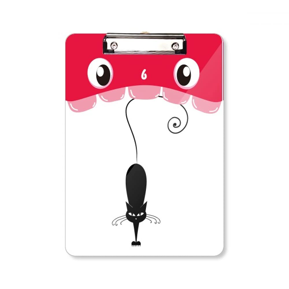 Bloc-notes d'apprentissage A4 chat noir pour écrire debout sans table
