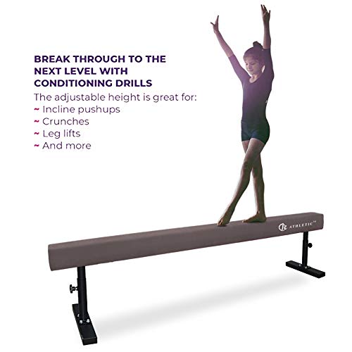 JC-ATHLETICS Adjustable Balance Beam Gymnastic Practice Training Equipment for Kids Children Home Floor Use,8 Feet Long