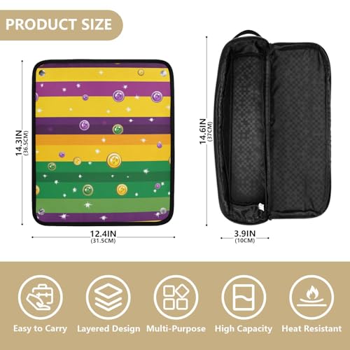 Bolsa organizadora para herramientas de cabello con resistencia al calor miniatura 4