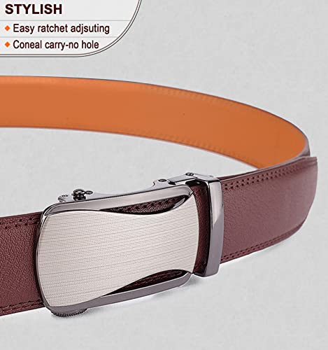 Image of Men's Belt,Bulliant Leather Adjustable Belt for Men Dress Casual 1 3 /8,Trim to Fit
