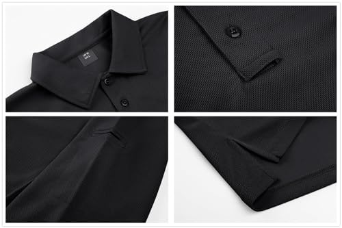 MAGNIVIT Men's Polo Shirts Long Sleeve Quick Dry Performance Shirt Military Tactical Army Combat Polo Shirts4