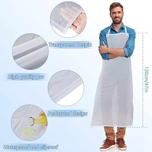 Hercicy 20 Pcs Plastic Aprons Vinyl Clear Waterproof Apron 47 Inches Unisex Transparent Apron Heavy Duty Plastic Aprons For Kitchen Cooking Cleaning Dishwashing Butcher Work thumb #1