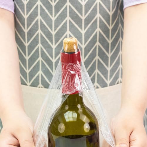 KAMMAK Plastic Wrap with Slide Cutter Food Cling Wrap 12 Inch Kitchen Cling Film BPA-Free Microwave-Safe 300 Ft Roll Food Service Film Quick Cut for Restaurant (2 Pack)