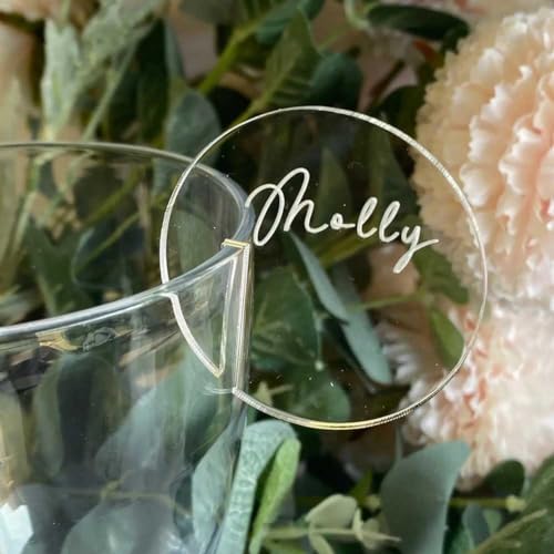 Marcadores de bebidas acrílicas transparentes Teensery para dijes de bodas 2