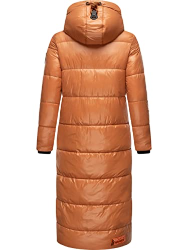 Navahoo Damen Warmer Winter Steppmantel mit Kapuze Schmuseengel Rusty Cinnamon Gr. L