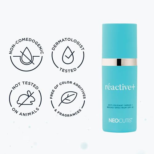 Image of NEOCUTIS ReACTIVE+ Vitamin C & E Antioxidant Serum with Broad‑Spectrum SPF 45 - Protects & Revitalizes Skin - Reduces Fine Lines & Redness - 1 fl. oz.