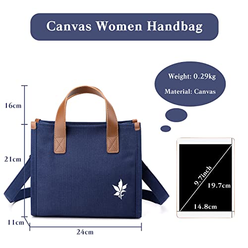 Image of CORIOS Women Shoulder Bag Canvas Handbag Crossbody Bag Multifunctional Top Handle Bag Casual