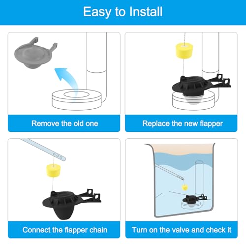 Hibbent Universal 2-Inch Toilet Flapper Replacement for 2-Inch Flush Valves - image 6