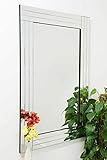 MirrorOutlet Modern Bevelled Triple Edge Modern Venetian Mirror, Silver, 120 x 80 cm,YC028 - Image 5