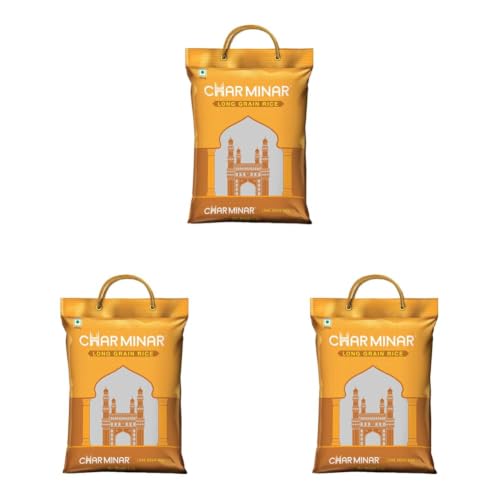Image of Charminar Long Grain Rice, 5 kg | Ideal for Daily Cooking (Pack of 3)