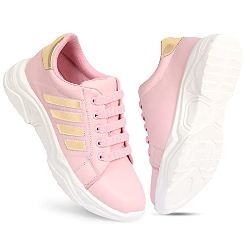 Image of Longwalk Women's Sneaker Walking Shoes for Girl's Pink Shoes Collections