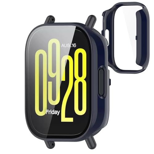 JXRICH �Ή� xiaomi redmi watch 5 lite �P�[�X �Ή� �y�� PC+�����K���X �V���I�~ Redmi Watch 5 Lite �p �ی�J�o�[ �����x �����ȒP �ϏՌ� �S�ʕی� Redmi Watch 5 Lite �J�o�[��